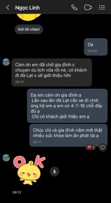 Xe Dịch Vụ Taxi Tiến Thuỷ Đà Lạt - customer review